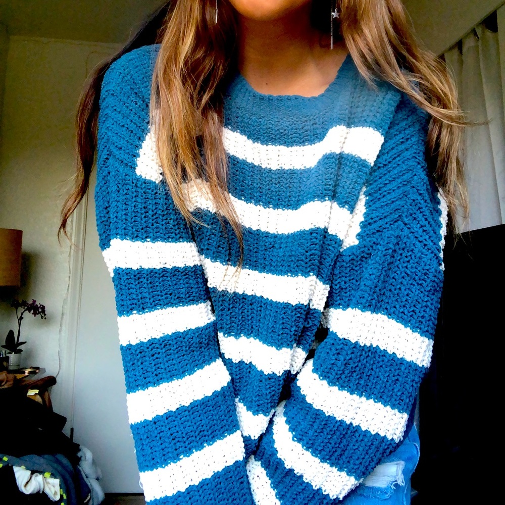 Striped Tilly’s Full Tilt knit sweater